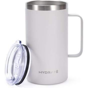 HYDRATE 24 Oz Stainless Steel Tumbler with Handle - Gray