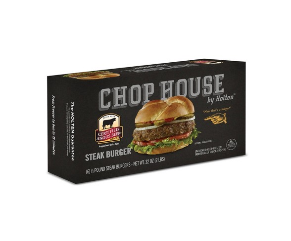 Chop House by Holten Angus Beef Steak Burgers - 6ct/2lbs