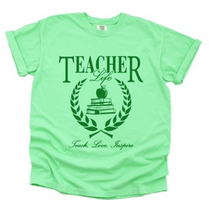 Simply Sage Market Teacher Life Books Garment Dyed Tee - 1 of 4