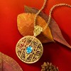 Ross-Simons 1.20 Carat Swiss Blue Topaz Filigree Pendant Necklace in 18kt Gold Over Sterling Size 18 - 3 of 4