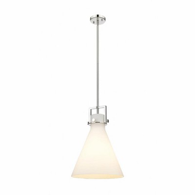 Newton Cone - 1 Light Stem Hung Pendant In Industrial Style-19.13 Inches Tall and 14 Inches Wide