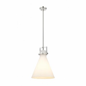 Newton Cone - 1 Light Stem Hung Pendant In Industrial Style-19.13 Inches Tall and 14 Inches Wide - 1 of 1
