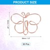 Unique Bargains Home Office Supplies Metal Cute Butterfly Shape Durable Paper Clip 30 Pcs - 2 of 4