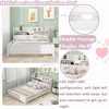 BABYYER Wood Twin Size Bed Frame with Storage Headboard and Safety Guardrail, Platform Bed for Boys Girls, No Box Spring Needed - 3 of 4