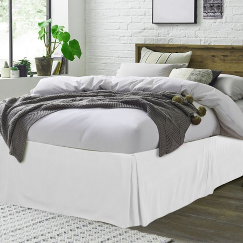 White bed skirt outlet queen target