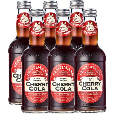 Fentimans Botanically Brewed Cherry Cola Sparkling Soda, 6 Pack, 9.3 fl oz Bottles – Premium Craft Soda/Mixer for Cocktails & Refreshing Drinks