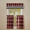 Park Designs Red Champlain Lined Border Valance 14"L - 2 of 4