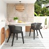 Infurnic Patio Dining Chairs Conversation Chair Set Sleek Design Stylish for Outdoor and Indoor Spaces, Black, 22.25"*21.5"*28.25" - 2 of 4