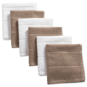 Design Imports Stone Asst Basic Chef Terry Dishcloth Set/6 - 1 of 4
