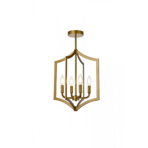 Elegant Lighting Kiera 4 lights pendant in brass - image 1 of 4