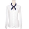 INSPIRE CHIC Women Polka Dots Cotton Linen Retro Solid Color Plain Square Neck Scarves 1Pc - 2 of 4