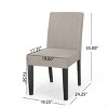 GDFStudio Pocatello Contemporary Fabric Upholstered Dining Chairs (Set of 2) - 3 of 4