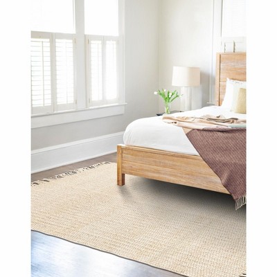 Handwoven Ivory Jute 9' x 12' Reversible Area Rug