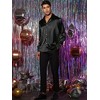 Lars Amadeus Men's Long Sleeves Button Down Prom Party Satin Dress Shirts - 2 of 4