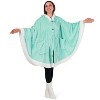PAVILIA Angel Wrap Hooded Blanket for Women Adult, Wearable Cozy Wrap Throw Fleece Shawl Cape - 2 of 4