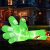 Joyfy 9 FT Long Halloween Inflatables Outdoor Decoration, Giant Zombie Arm Inflatable with Built-in LEDs for Halloween Yard Lawn Garden Decoration - 4 of 4