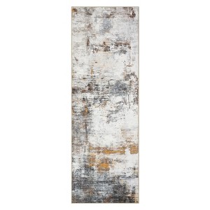Indoor Modern Abstract Non Slip Area Rugs, Washable Low Pile Contemporary Floor Carpet for Home Office - 1 of 4