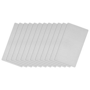 Unique Bargains Stainless Steel DIY Laser Printing Office Engraving Blank Card 12 Pcs - 1 of 4