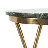 Coletta Marble Accent Table - ACC7201A - Dark Green/Brass - Safavieh - 3 of 4