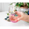 Silver Buffalo The Golden Girls "Stay Golden" Teardrop Pink Stemless Wine Glass | Holds 20 Ounces - 4 of 4