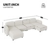 116*58" Polyester Modular Sectional Sofa,U Shaped Reversible Couch Set,Free Combination,6 Seat Sleeper Sofa Bed with Ottoman,Indoor Furniture - 2 of 4