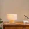 10.6" Touch Control Table Lamp with Walnut Wood Base and TC Cotton Shade, Retro Style Bedside Light for Bedroom & Living Room - 2 of 4