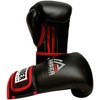 Amber Sports Professional Hook and Loop Leather Training Boxing Gloves, Durable Top-Grain Leather, Black/Red - 3 of 4