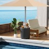 Maggift Umbrella Bases, Umbrella Side Table for Patio, with Umbrella Hole for Porch, Poolside, and Picnic, Black, 14.8"*14.8"*16.7” - 3 of 4