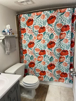user image by KJH, Poppy Garden Shower Curtain - Lush Décor