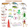 LakeForest 375Pcs Fishing Baits and Tackle Box Lifelike Popper Crankbaits Crickets Frogs Spoon Lures Maggots Multicolor - 2 of 4