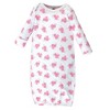 Hudson Baby Girl Cotton Gowns, Pink Happy Camper, Preemie/Newborn - 4 of 4