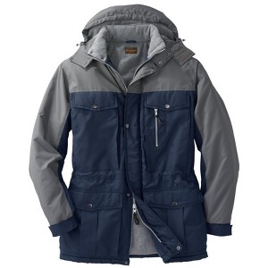 Boulder Creek by KingSize Men's Big & Tall Fleece-Lined Parka With Detachable Hood And 6 Pockets - 1 of 4