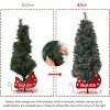 Pre-installed lighted Christmas tree, snowflake Christmas tree, sleigh base, artificial Christmas tree for home decoration - 3 of 4