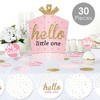 Big Dot of Happiness Hello Little One - Pink and Gold - Girl Baby Shower Decor and Confetti - Terrific Table Centerpiece Kit - Set of 30 - 2 of 4