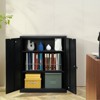 VEVOR Metal Storage Cabinet with 2 Magnetic Doors and 2 Adjustable Shelves, 200 lbs Capacity per Shelf, Locking Steel Storage Cabinet - 2 of 4