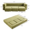 Convertible Sectional Sofa Bed with 3 Storage Ottomans, Sleeper Sofa Couch for Studio Apartments & Home Offices - 3 of 4
