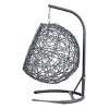 Cat Swing Bed with Stand and Cushion,Rattan Cat Egg Chair Hammock,Wicker Hanging Bed for Indoor Cats and Small Pets-Maison Boucle - 4 of 4