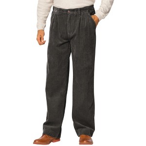 KingSize Expandable Waist Corduroy Pleat-Front Pants - 1 of 3