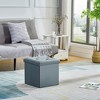 VECELO Folding Storage Ottoman Bench, Versatile Shoestool & Footstool, Bedroom Bench with Storage, Holds up to 660 lb - 4 of 4