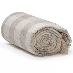 Americanflat 100% Cotton Throw Blanket for Couch - 50x60 - All Seasons Neutral Lightweight Cozy Soft Blankets & Throws for Bed, Sofa or Chair. Indoor or Outdoor