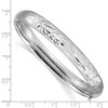 Black Bow Jewelry 8mm 14k White Gold Florentine Engraved Hinged Bangle Bracelet - 4 of 4