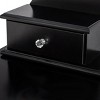 Tangkula Oval Vanity Mirror Dressing Table Beauty Dresser Cosmetics Organizer w/ Cushioned Bench - 4 of 4