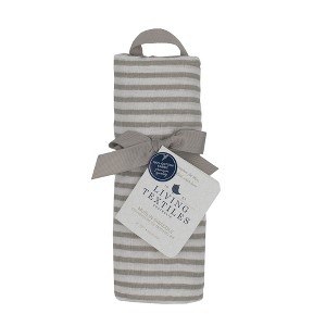 Living Textiles|Single Pack Muslin Grey Stripe - 1 of 1