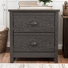 Galano Geordano 2-Drawer Bedside Table Cabinet Nightstand w/Drawers Storage (20 in. × 16.3 in. × 18.9 in.) in Dusty Gray Oak, Knotty Oak, Dark Gray Oak - 4 of 4