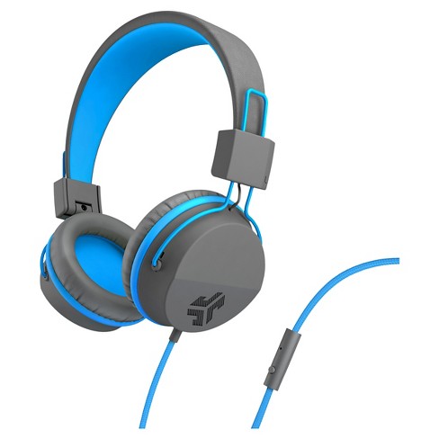 JLab JBuddies Studio Wired Kids Headphones Gray Blue