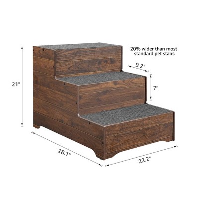 unipaws Wooden Pet Stairs – Non-Slip for Dogs & Cats
