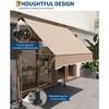 118"x67" Retractable Awning, Iron Stand Tool-Free Installation, Sun Shade for Window, Balcony, Patio - 3 of 4