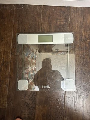 Clear Glass Weight Scale Silver - Thinner