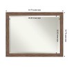 Amanti Art Pia Medium Brown Beveled Framed Bathroom Vanity Wall Mirror - 3 of 4