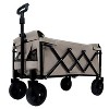 Expandable Dual-Layer Utility Wagon with 100% Extra Space - Grocery CartSupports 225lbs, Beige - 2 of 4
